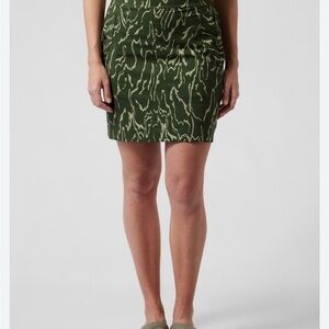 Athleta Olive Camouflage Mini Skirt